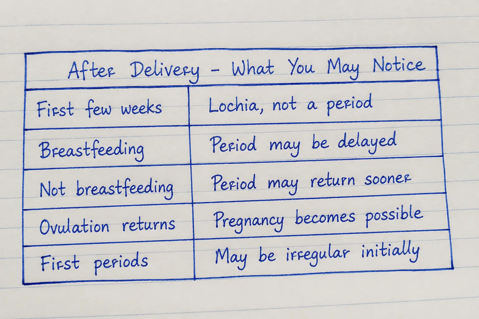 No Period After Pregnancy